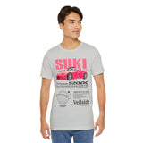 Pink Custom Roadster Blueprint Art Unisex Heavy Cotton Tee Retro Tuner Inspired Streetwear Graphic Shirt for Car Lovers and Daily Casual Wear