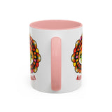 Kathakali Accent Coffee Mug 11oz 15oz Kerala India Classical Dance Art Face Ceramic Cup Cultural Heritage South Indian Folk Design Traditional Festival Gift