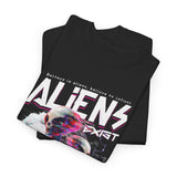 Aliens Exist UFO Graphic Unisex Heavy Cotton Tee Sci Fi Streetwear T Shirt Extraterrestrial Space Alien Design