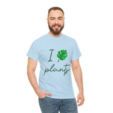 I Love Plants Unisex Heavy Cotton Tee Eco Friendly Botanical Leaf Nature Lover Green Gardening T Shirt Sustainable Plant Parent Gift For Gardeners