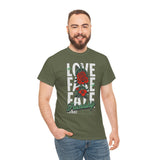 Love Fake Friendship Rose Graphic Unisex Heavy Cotton Tee Bold Statement Streetwear T Shirt Empowering Artistic Floral Design for Self Expression Perfect Gift for Friends Birthdays Parties Casual Wear