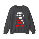 Unisex Once Upon A Time There Lived A Ghost Crewneck Sweatshirt Horror Graphic Pullover Spooky Paranormal Gothic Halloween Inspired Scary Storytelling