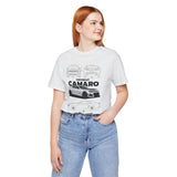 Camaro American Muscle Power Coupe Illustration Unisex Heavy Cotton Tee Premium Streetwear Graphic for Gearheads and Car Enthusiasts