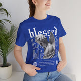 Blessed Angel Statue Graphic Unisex Jersey Short Sleeve Tee Gothic Streetwear Aesthetic Spiritual Bold Artistic Fashion T Shirt