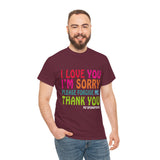 Ho’oponopono Unisex T Shirt Healing Affirmation Tee Spiritual Gratitude Mindfulness Inspired Positive Energy Heavy Cotton Graphic Top
