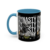 Dynasty Accent Coffee Mug 11oz 15oz Black Ceramic Mug with Roman Statue Bust and Butterfly Artwork for History Lovers and Modern Art Fans