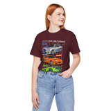Street Racing Trio JDM Cars Graphic Unisex Heavy Cotton Tee for Drift Fans Performance Lovers and Streetwear Enthusiasts