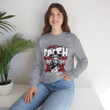 Faith Over Fear Jesus Crown Of Thorns Unisex Heavy Blend Crewneck Sweatshirt Christian Graphic Bold Religious Streetwear Motivational Bible Verse Pullover