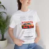 Legendary Orange Street Racer Blueprint Tee Unisex Heavy Cotton Retro Tuner Car Art Graphic Shirt for Enthusiasts