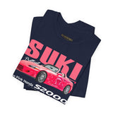 Pink Custom Roadster Blueprint Art Unisex Heavy Cotton Tee Retro Tuner Inspired Streetwear Graphic Shirt for Car Lovers and Daily Casual Wear
