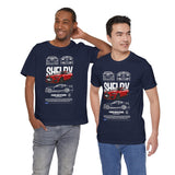 Shelby Red High Performance Muscle Coupe Blueprint Unisex Heavy Cotton Tee Retro Car Art Streetwear Gift for Gearheads Daily Wear Car Lovers Apparel