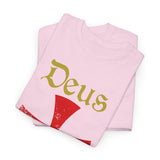 Unisex Deus Vult T Shirt Medieval Crusader Cross Graphic Tee Warrior Knight Inspired Vintage Christian Symbol Heavy Cotton Streetwear