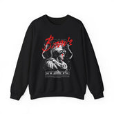 Brave Warrior Roman Gladiator Graphic Print Unisex Heavy Blend Crewneck Sweatshirt Bold Motivational Streetwear Pullover
