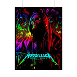 Reaper Of Neon Flames Poster Dark Neon Skull Wall Art Cosmic Energy Illustration Premium Matte Print For Home Studio Office And Urban Spaces
