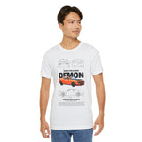 Firestorm Muscle Car Blueprint Design Unisex Heavy Cotton Tee Powerful Retro Performance Art Shirt for Streetwear Lovers & Collectors
