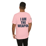 I Am The Weapon Unisex Heavy Cotton Tee Motivational Tactical Mindset Streetwear Bold Warrior Energy Graphic TShirt For Confidence Training Gym Wear Everyday Power Statement