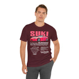 Pink Custom Roadster Blueprint Art Unisex Heavy Cotton Tee Retro Tuner Inspired Streetwear Graphic Shirt for Car Lovers and Daily Casual Wear