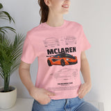 Orange Hypercar Blueprint Unisex Heavy Cotton Tee High Detail Automotive Art Streetwear Graphic for Car Enthusiasts and Daily Wear
