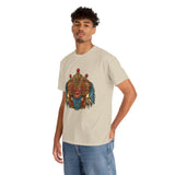 Unisex Balinese Barong Mask Graphic T Shirt Mythical Cultural Warrior Spirit Inspired Tee Tribal Festival Art Streetwear Heavy Cotton Top