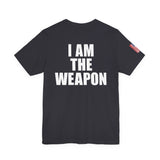 I Am The Weapon Unisex Heavy Cotton Tee Motivational Tactical Mindset Streetwear Bold Warrior Energy Graphic TShirt For Confidence Training Gym Wear Everyday Power Statement