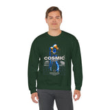 Cosmic Catalyst Unisex Heavy Blend Crewneck Sweatshirt Futuristic Sci Fi Space Astronaut Graphic Pullover Cyberpunk Streetwear Bold Galaxy Design Alpha Mindset Fashion