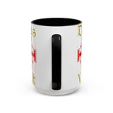 Deus Vult Accent Coffee Mug 11oz 15oz Red Cross Knight Crusader Ceramic Cup Bold Medieval Design Christian Symbol Faith Inspired Coffee Tea Gift Drinkware