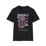 Romance Rose Graphic Unisex Softstyle T Shirt Black Tee Aesthetic Gothic Love Inspired Streetwear Fashion Bold Artistic Outfit