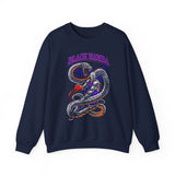 Mamba Unisex Heavy Blend Crewneck Sweatshirt Bold Serpent Power Graphic Streetwear Design Symbol of Focus Resilience and Inner Strength Premium Artistic Fleece Fashion