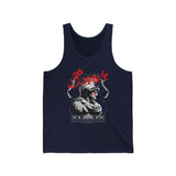 Brave Warrior Roman Gladiator Graphic Print Unisex Jersey Tank Top Bold Motivational Streetwear Sleeveless Gym Workout Shirt