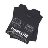 Ultra Sleek Performance Sports Coupe Blueprint Art Unisex Heavy Cotton Tee for Car Lovers and Streetwear Fans