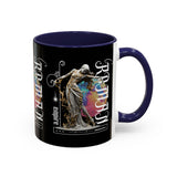 Sculptural Future Statue Art Accent Coffee Mug 11oz 15oz Greek Goddess Cosmic Abstract Splash Bold Artistic Streetwear Ceramic Cup