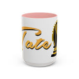 Tate Knight Logo Accent Coffee Mug 11oz 15oz Gold Foil Chess Horse Design Motivational Hustler Ceramic Cup Bold Luxury Inspired Streetwear Gift Drinkware