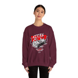 Attire Power Unisex Heavy Blend Crewneck Sweatshirt Graphic Pullover Black Hustler Money Stack Design Wealth Streetwear Bold Entrepreneur Alpha Mindset Financial Success Fashion