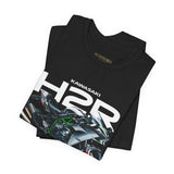 Kawasaki Ninja H2R Inspired Hyperbike Graphic Unisex Heavy Cotton Tee Streetwear Racing Style Motorcycle Art Shirt for Speed Lovers and Track Enthusiasts