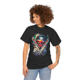 Fearless Grin Street Clown Unisex Heavy Cotton Tee Bold Urban Streetwear Art Graphic T-Shirt Symbol Of Power Rebellion And Hustler Mindset