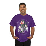 Bloom Stronger Floral Graphic Unisex Heavy Cotton Tee Comfortable Motivational Streetwear Inspirational Empowerment T Shirt Perfect Gift for Nature Lovers Self Growth Casual Wear
