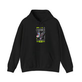 The Charmer Unisex Heavy Blend Hooded Sweatshirt Futuristic Butterfly Neon Cyber Aesthetic Graphic Hoodie Streetwear Fashion Statement