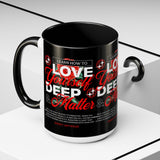 Love Yourself Deep Accent Coffee Mug 11oz 15oz Self Love Motivational Quote Cup Rose Graphic Positive Affirmation Daily Inspiration Empowerment Gift Mug