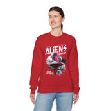 Aliens Exist UFO Graphic Unisex Heavy Blend Crewneck Sweatshirt Sci Fi Streetwear Alien Space Pullover