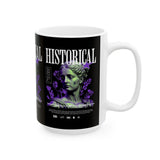 Historical Greek Roman Statue Art Print Ceramic Mug Unisex Premium Coffee Tea Cup With Classical Aesthetic Design
