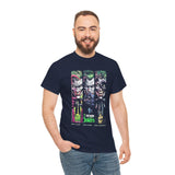 Three Chaos Faces Graphic T Shirt Dark Clown Villain Comic Style Streetwear Unisex Oversized Aesthetic Statement Tee