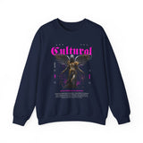 Cultural Angel Statue Graphic Unisex Heavy Blend Crewneck Sweatshirt Gothic Streetwear Aesthetic Bold Artistic Pullover Fashion