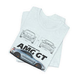 Silver Grand Tourer Coupe Artwork Unisex Heavy Cotton Tee High Performance Inspired Streetwear Graphic Shirt For Car Lovers And Modern Automotive Art Fans