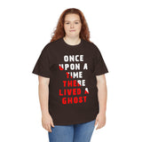 Unisex Once Upon A Time There Lived A Ghost T Shirt Horror Graphic Tee Spooky Paranormal Gothic Halloween Inspired Scary Storytelling Streetwear Top