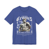 Cronus The Dark Sovereign Unisex Jersey Short Sleeve Tee Greek Mythology Statue Graphic Streetwear Gothic Bold Artistic Fashion T Shirt
