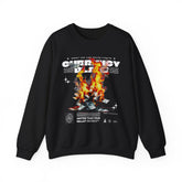 Currency Blaze Burning Money Graphic Unisex Heavy Blend Crewneck Sweatshirt Bold Streetwear Flame Cash Statement Urban Pullover