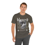 Blessed Angel Statue Graphic Unisex Jersey Short Sleeve Tee Gothic Streetwear Aesthetic Spiritual Bold Artistic Fashion T Shirt