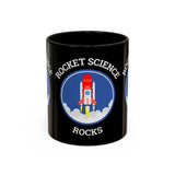 Rocket Science Rocks Accent Coffee Mug 11oz 15oz Space Lover Science Gift Black White Two Tone Ceramic Cup