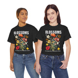 Blossoms Floral Graphic Unisex Heavy Cotton Tee Comfortable Streetwear Timeless Charm Motivational Nature Inspired T Shirt Perfect Gift for Garden Lovers Friends Birthdays Casual Everyday Wear