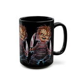 Chucky Horror Mug Killer Doll Coffee Cup Creepy Movie Art Design Halloween Horror Streetwear Collectible Ceramic Drinkware Perfect Gift For Horror Fans Festivals Tattoo Artists And Spooky Season Lovers